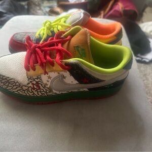 Nike Red and Green “WHAT THE DUNKS”